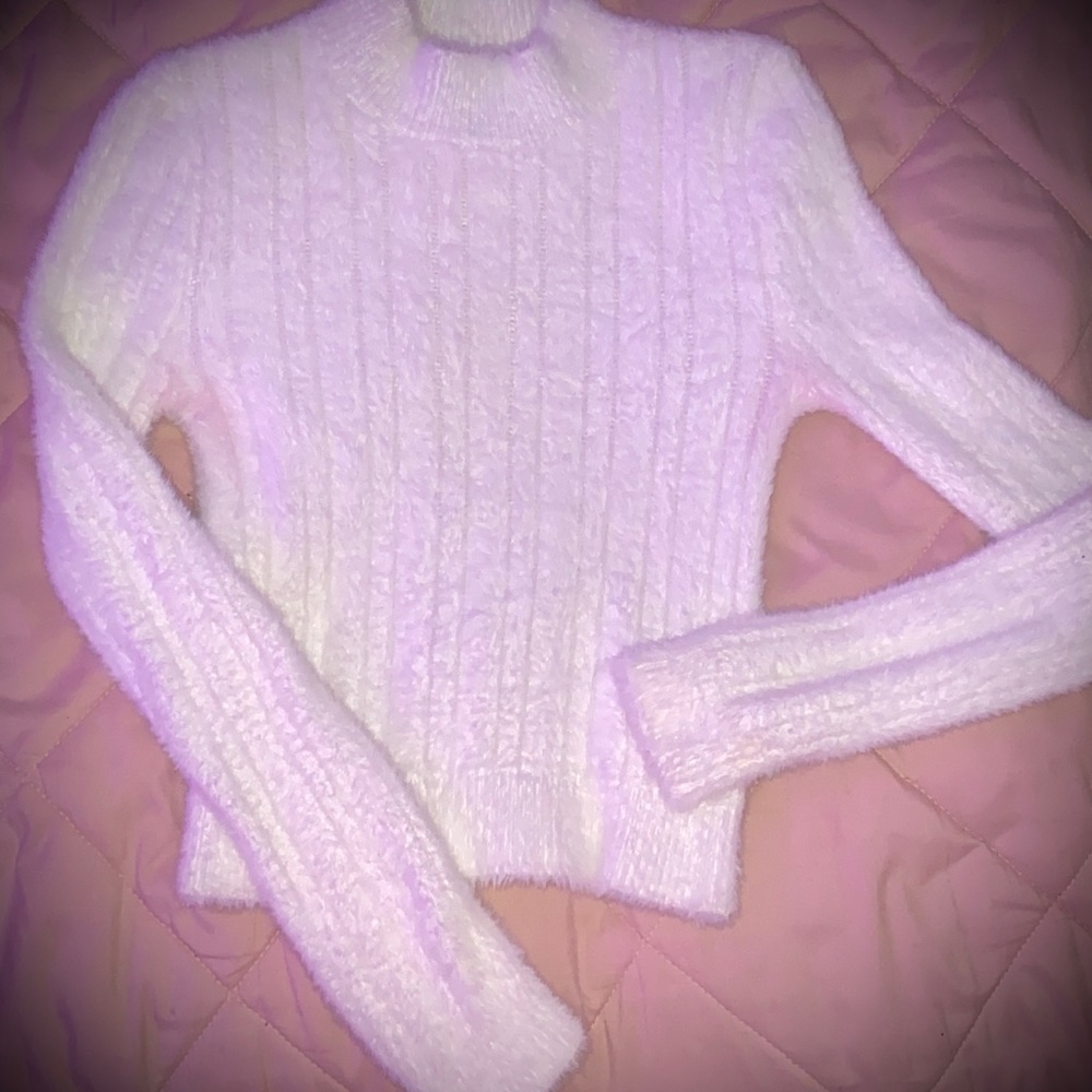Y2K F21 FLUFFY TURTLENECK SWEATER